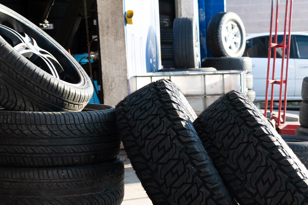 New tyres ready to be fitted
